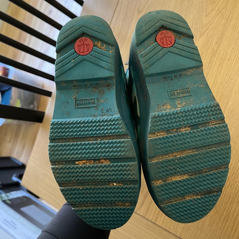 HUNTER Kids Teal & Navy Camouflage Rain Boots - Picture 4 of 10